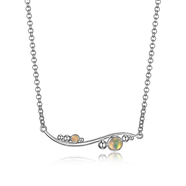 NR0LBDH3-W Pixie Dust Opal Short Necklace