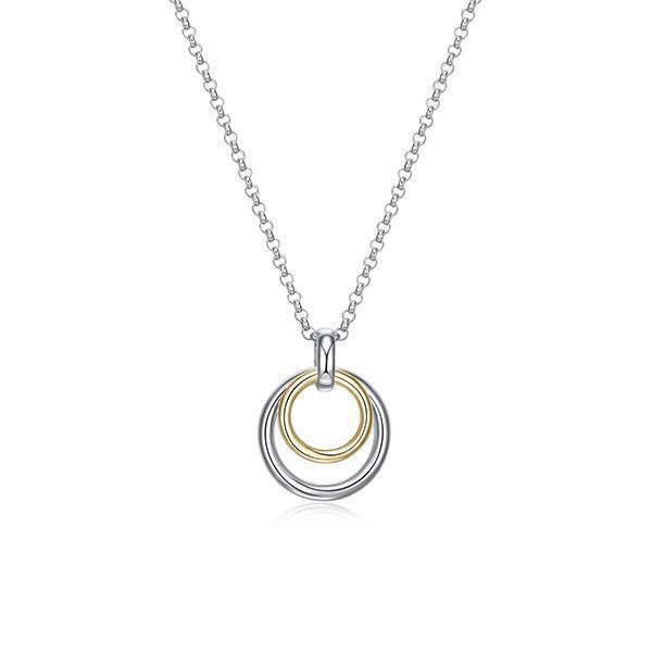 NR0LBTK-2T "Simpatico" Double Circle Necklace