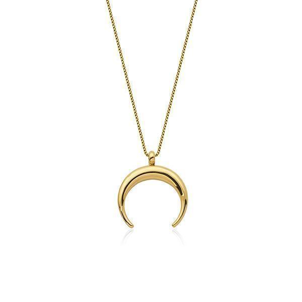 CJ Steelx Crescent Moon Necklace - Gold