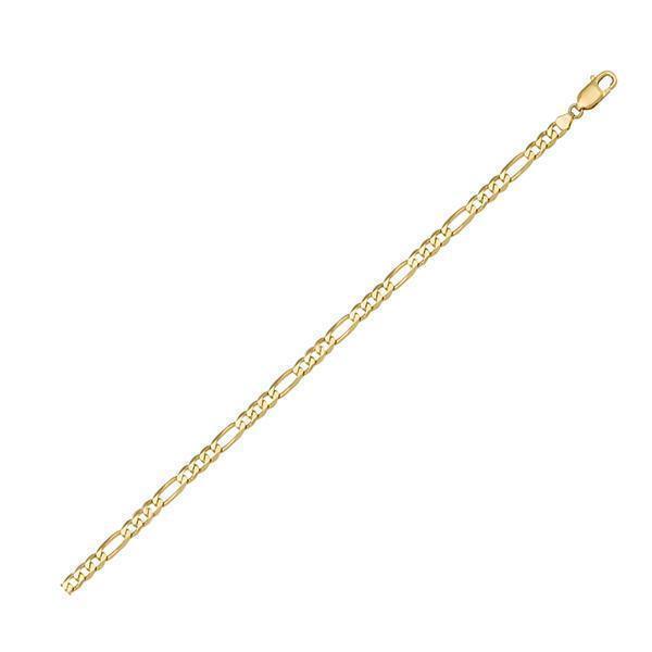 18K Gold Figaro 7" Bracelet