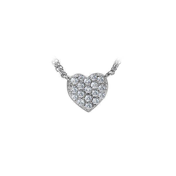 Diamond Necklace in Sterling Silver (0.105 and 0.02 CT. T.W.) - Silver