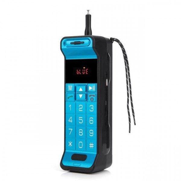 Classic Telephone Design FM Radio Portable Bluetooth Speaker B216 for Universal Cell Phone And Bluetooth Device - Blue