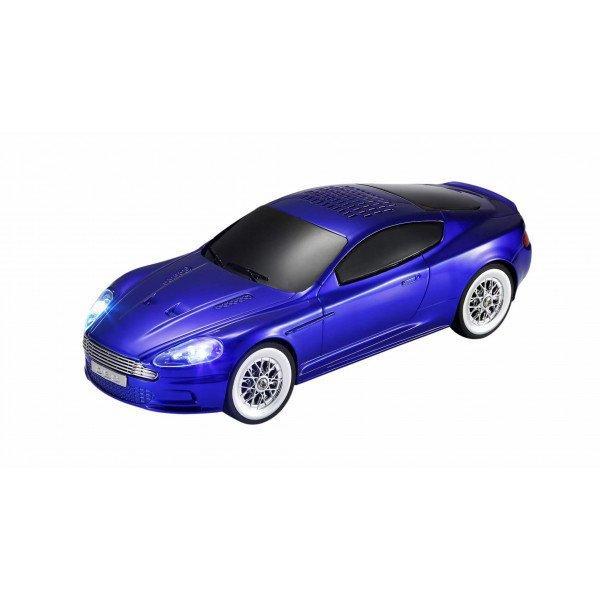 Modern Design Music Express Car Compact and Stylish Wireless Sound Bluetooth Speaker with LED Lights KIWS-593 for Universal Cell Phone And Bluetooth Device - Blue