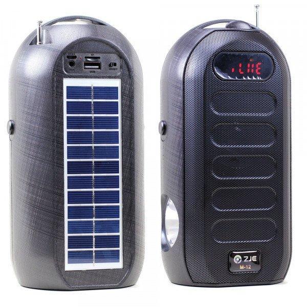 Standing Flashlight Wireless FM Radio Bluetooth Speaker With Carry Handle KIM12 for Universal Cell Phone And Bluetooth Device - Black