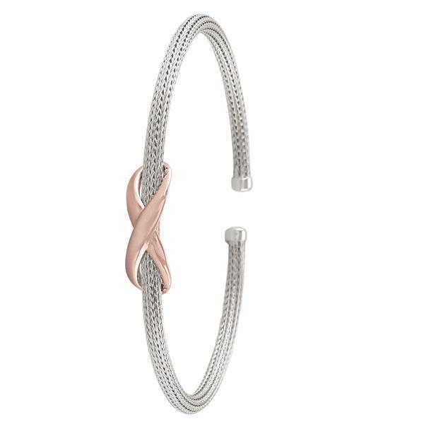 Pink Infinite sterling silver fashion bangle