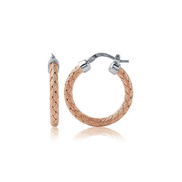 ECGS2Q003-R Sterling Silver "MILAN 25" Hoop Earrings