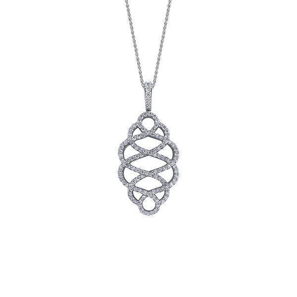 Diamond Pendant in 14K White Gold (0.003-0.37 CT. T.W.) - Silver