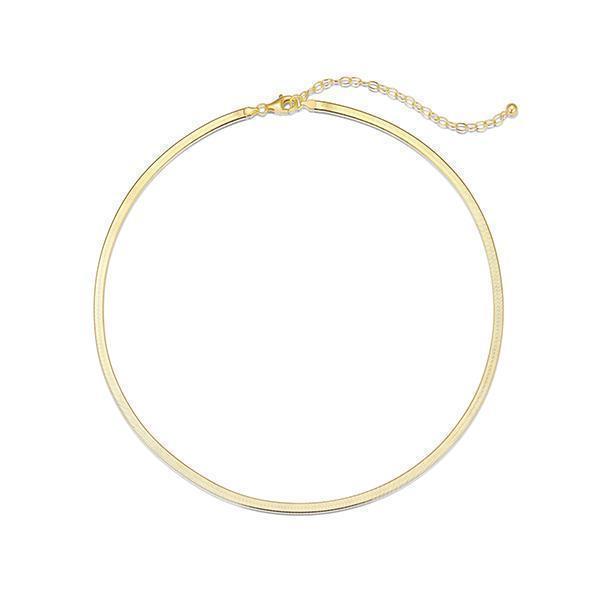 3.5mm Flat Snake Chain Necklace - Gold