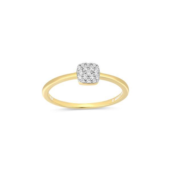 CJ Monte sterling silver lab­-created diamond pave cushion ring - Size 5