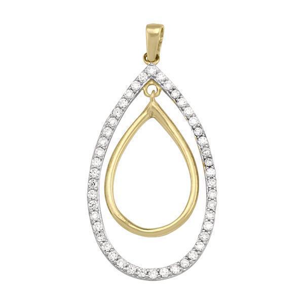 10K Gold CZ Fashion Pendant