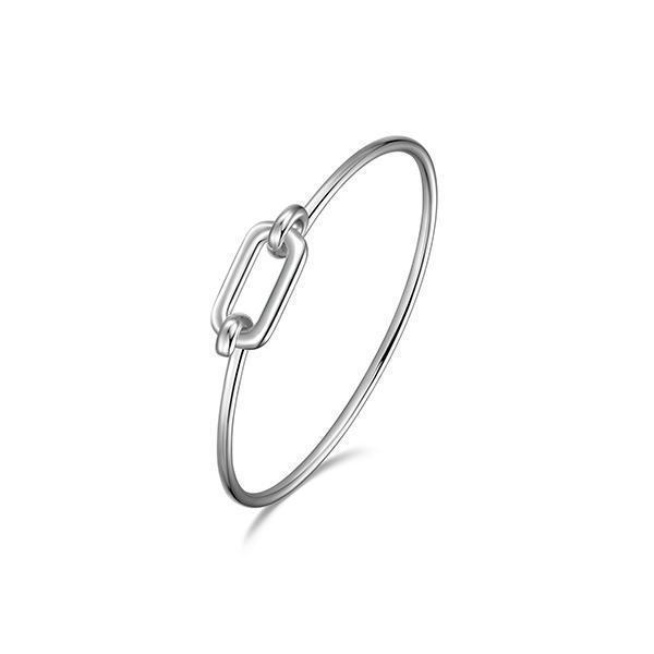 BR1LAM1-W "Simpatico" Rectangle Link Flexi Bangle