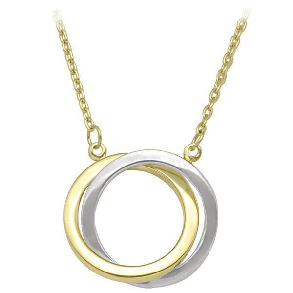 10K Gold and Silver Ring Pendant with Necklace