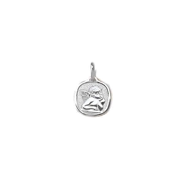 18K White Gold Thinking Angel Pendant - 1.8gm