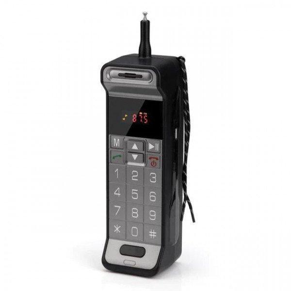 Classic Telephone Design FM Radio Portable Bluetooth Speaker B216 for Universal Cell Phone And Bluetooth Device - Silver