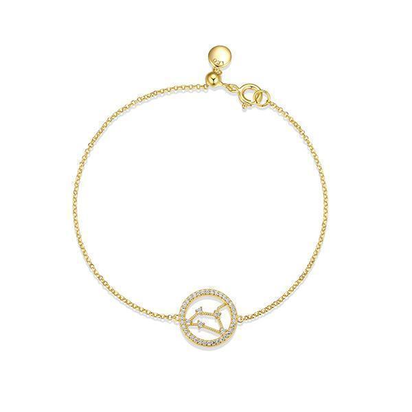 Diamondlite Cubic Zirconia Zodiac collection "Leo" constellation - Gold