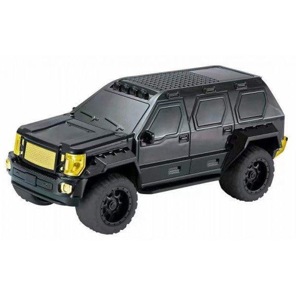 SUV Car Shaped Compact Rugged Design Boombox Bluetooth Wireless Speaker with LED Lights KIWS1869 for Universal Cell Phone And Bluetooth Device - Black