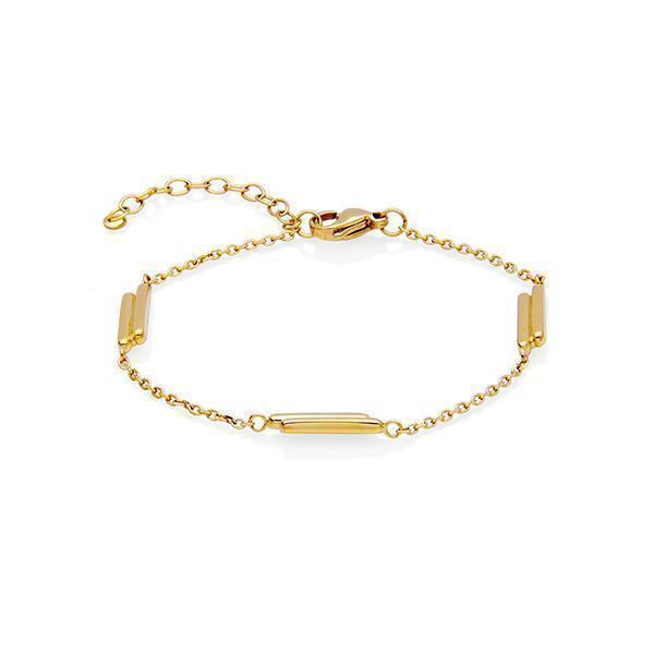 CJ Steelx Bar Station Bracelet - Gold