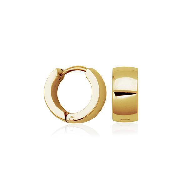 CJ STEELX 13mm Huggie Hoop Earrings - Gold