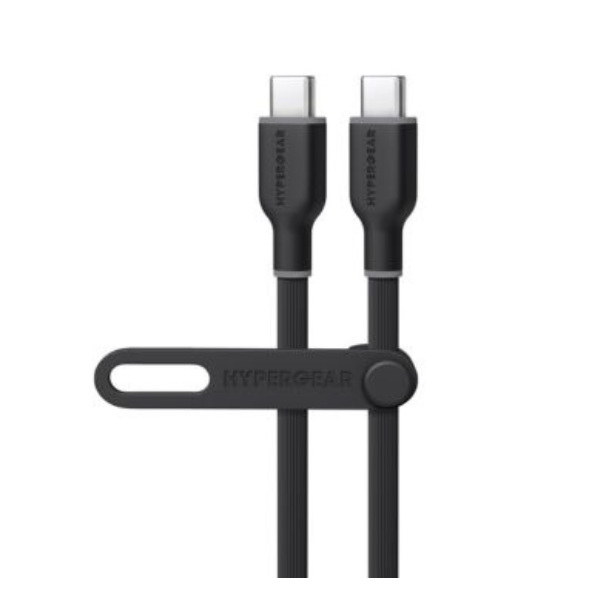 MS53568 Charge  and  Sync PD USB-C to USB-C Flexi Pro Cable 15ft PD up to 60W Fast Charge 480Mbps High Speed - Soft Touch Silicone