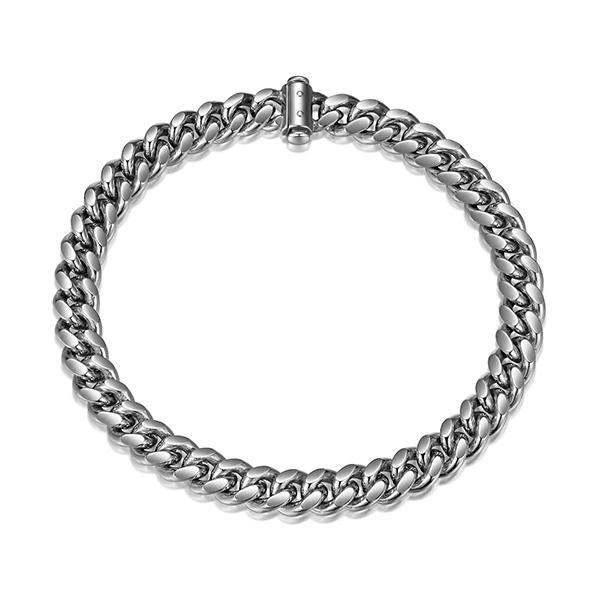 Sterling silver CJ Ethos ITALIAN CHAIN rhodium plated 200 oval curb chain