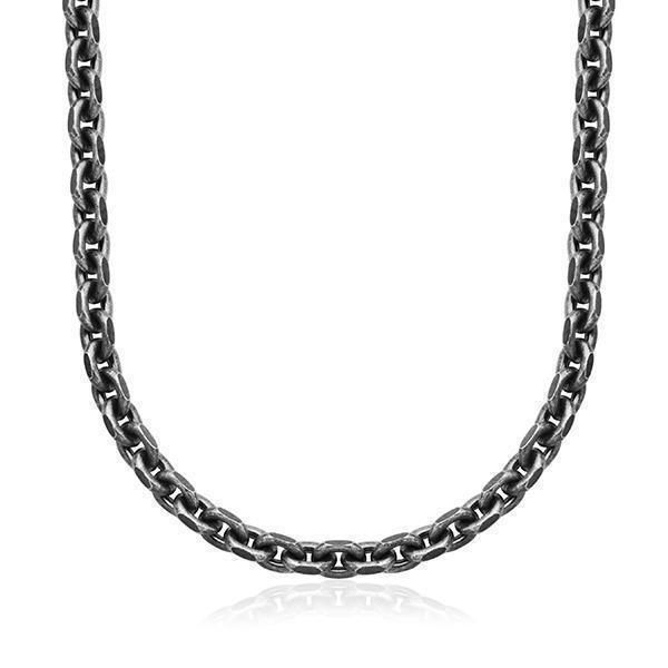 CJ Steelx 2.3mm Oval Link Chain with Oxidized Finish -  Antique black