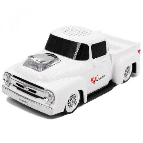Pickup Truck Design Portable Wireless Bluetooth Speaker with Radio KIWS538 for Universal Cell Phone And Bluetooth Device - White