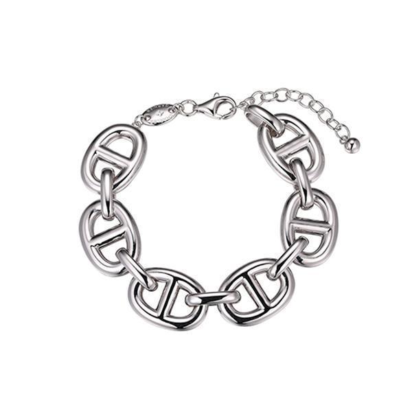 BCGR1Q1BA-W Sterling Silver "MARINER LINK" Pave Marine Bracelet