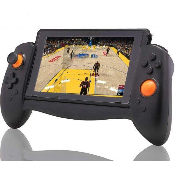 Ergonomic Controller Pad for Nintendo Switch with Gravity Induction of Six-Axis Gyroscope, Double Motor Vibration and Screen Capture Button - Black