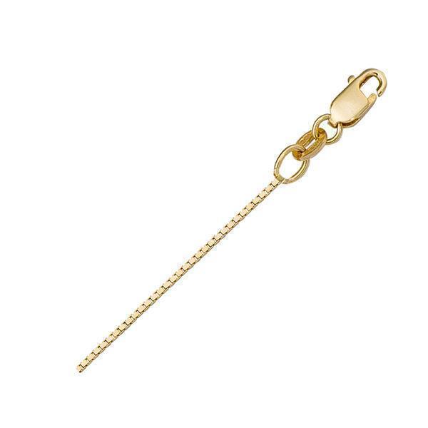 18" 18K Gold Box Chain Necklace - 2.7 gm