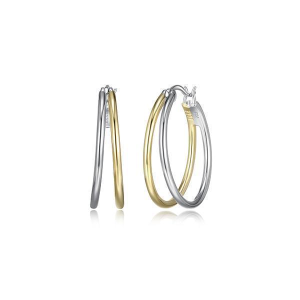 ER2LCNU-2T "Simpatico" 24mm Double Layer Hoop Earrings