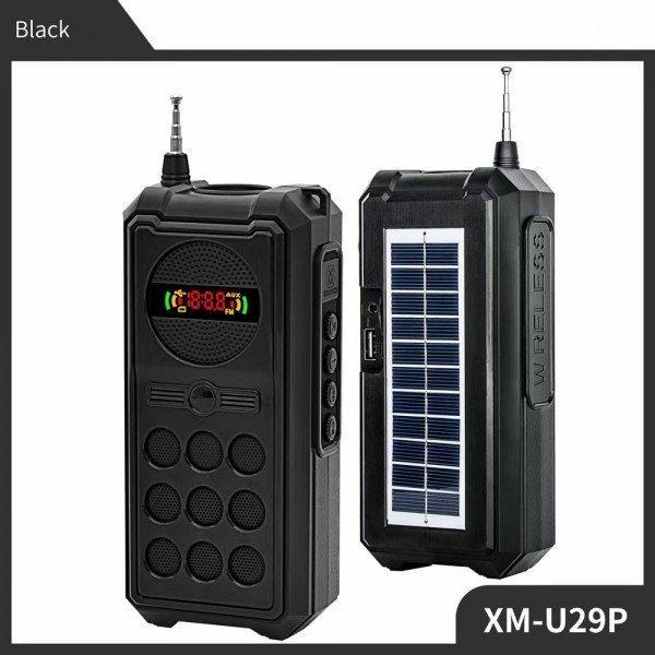 Rugged Industrial Telephone Design FM Radio Portable Bluetooth Speaker KIXM-U29P for Universal Cell Phone And Bluetooth Device - Black