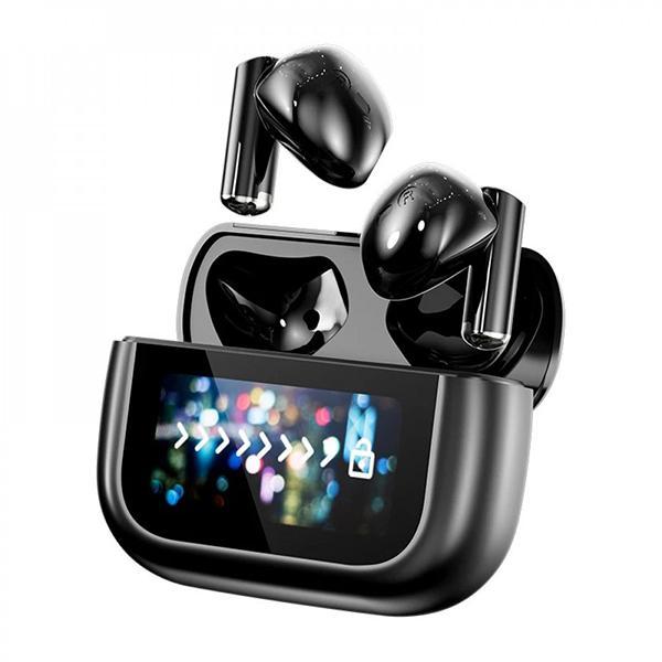 Universal Portable Wireless Bluetooth TWS Headphones with Touch Screen Charging Case KIYX29 for Universal Cell Phone And Bluetooth Device - Black