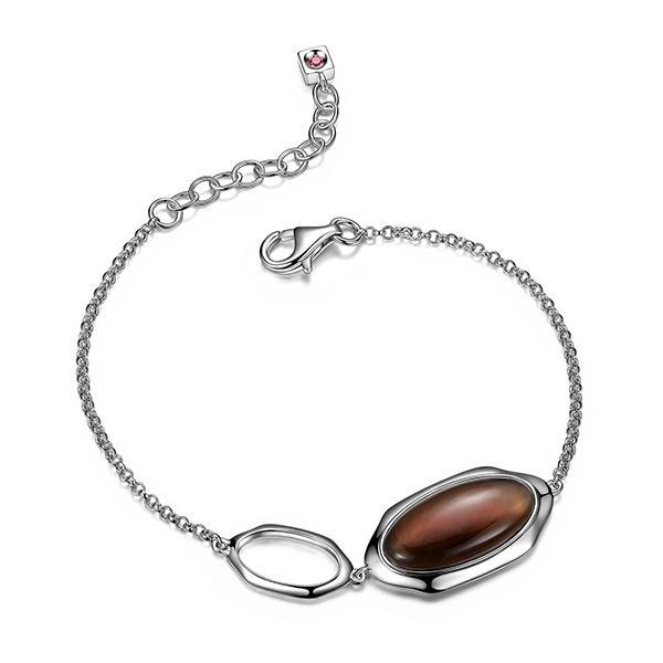 BR1LACF9-W-6.75 Glacier Mother of Pearl and Quartz Doublet Bracelet Size 6.75