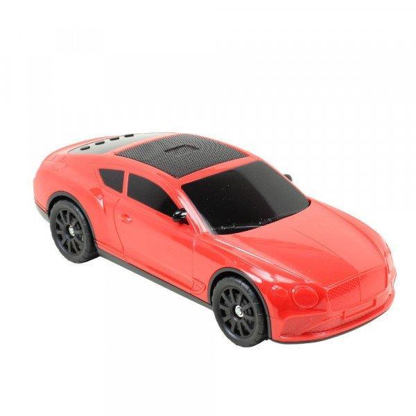 Luxury Grand Tourer Style Portable Bluetooth Speaker - Solar-Powered, Feature-Rich Audio Device KIX701 for Universal Cell Phone And Bluetooth Device - Red