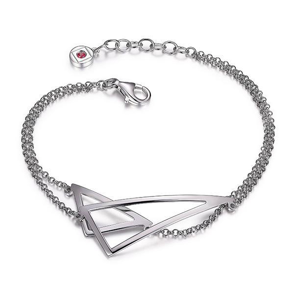BR1LAAQA-W-7 Tryst Triangle Link Bracelet Size 7
