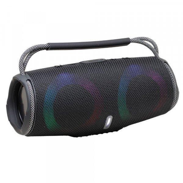 Portable Drum Style Bluetooth Speaker with Handle - Wireless Outdoor Sound System with Multi-Function Features KICHARGE7S for Universal Cell Phone And Bluetooth Device - Black