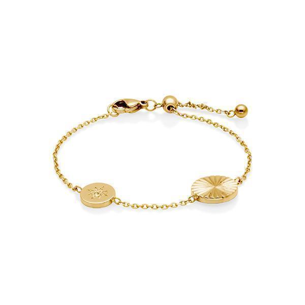 CJ Steelx Sunray Crystal Bracelet - Gold