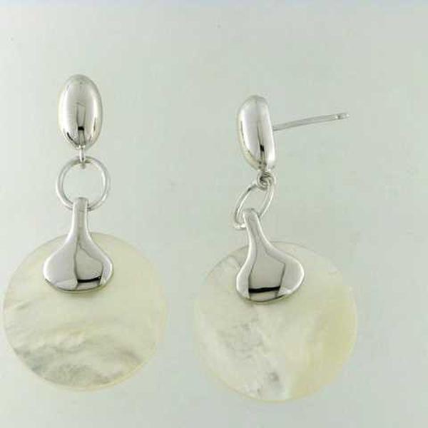 ER2LARSA-W White Mother of Pearl with Teardrop Post Earrings