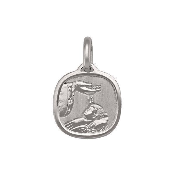 14K White Gold Baptism Pendant - 1.6 gm