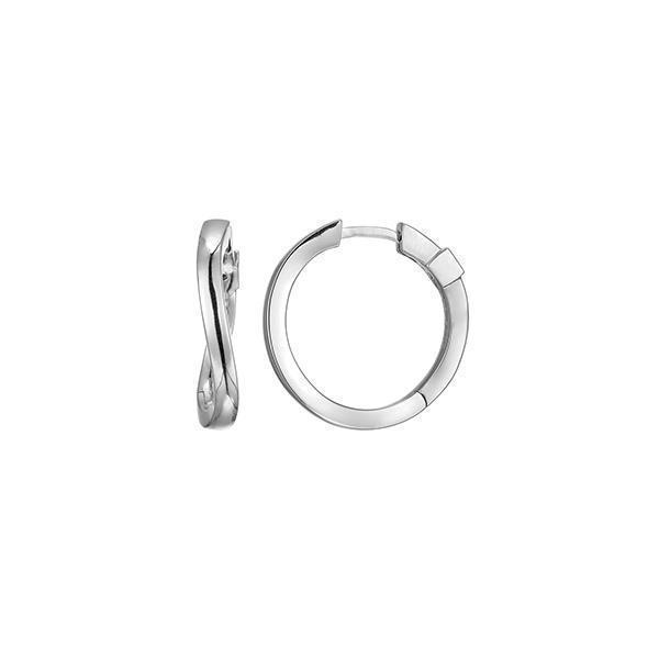 ER2LCQH-W "Luna" Sterling Silver 20mm Twisted Hoops Earrings