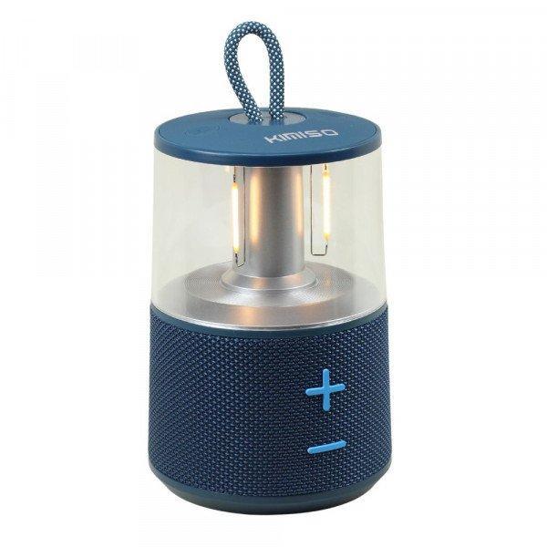 Portable Bluetooth Speaker with Light Lamp and Carry Handle for Outdoor Adventures KIKMS265 for Universal Cell Phone And Bluetooth Device - Blue