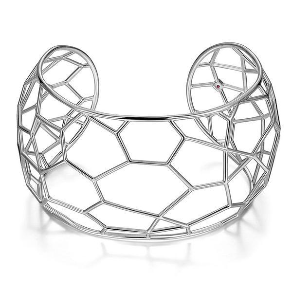 BR1LABCA-W-7.25 Vogue 42mm Webbed Open Cuff Bracelet Size 7.25