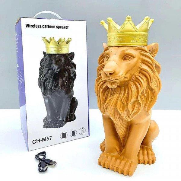 Royal Lion King Bluetooth Speaker: Portable Audio with Crown Design KICH-M57 for Universal Cell Phone And Bluetooth Device - Brown