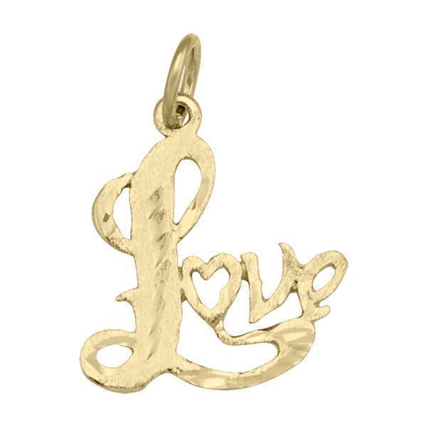 10K Gold Charm - Love