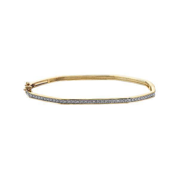 Diamond Bangle in 10K Gold (0.15 CT. T.W.) - Gold