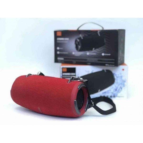 Xtreme3 Drum Style Outdoor Carrying Strap Wireless FM Radio Bluetooth Speaker for Universal Cell Phone And Bluetooth Device - Red