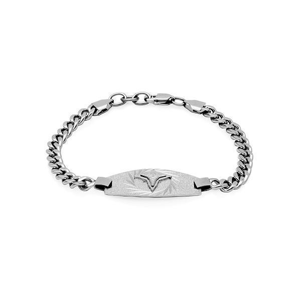 CJ Steelx 6mm Curb Chain Medical Alert Bracelet - Silver