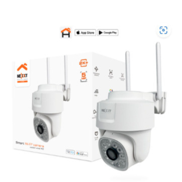 MS53686 Smart Home Outdoor Camera 2K 5MP Motion Activated PTZ Motorized 6x Zoom LED 850 Lumens IP65 2 Way Communication Colour Night Vision RJ45 Port Google or Alexa