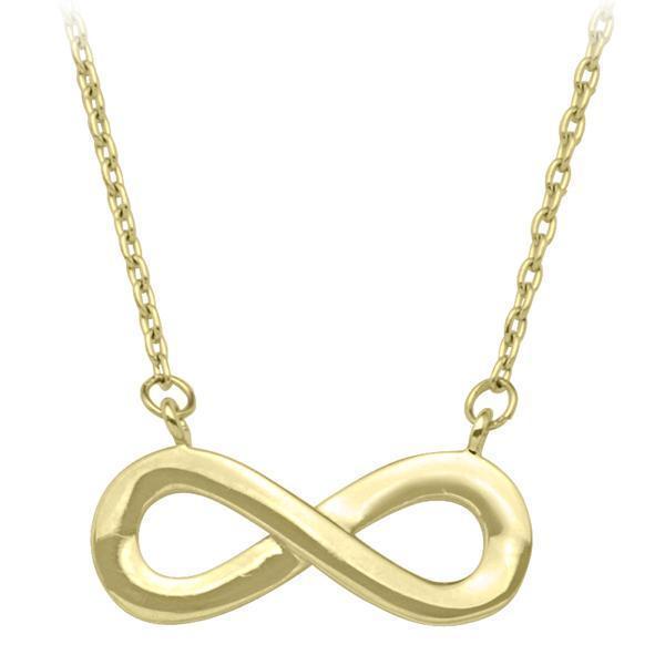 10K yellow Gold Fashion Necklace with Pendant - Infinite Love