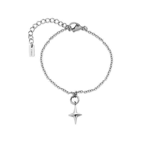 CJ Steelx Star Charm Bracelet - Silver